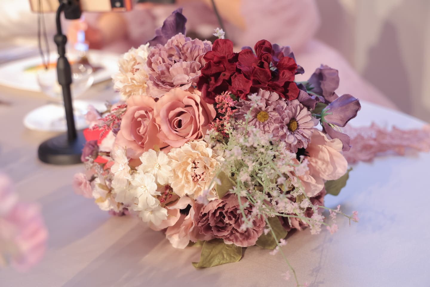 ブルームギャレット　ホワイトクラントブーケ　幸せバトン　レンタルブーケ　ウェディングフォトアルバム